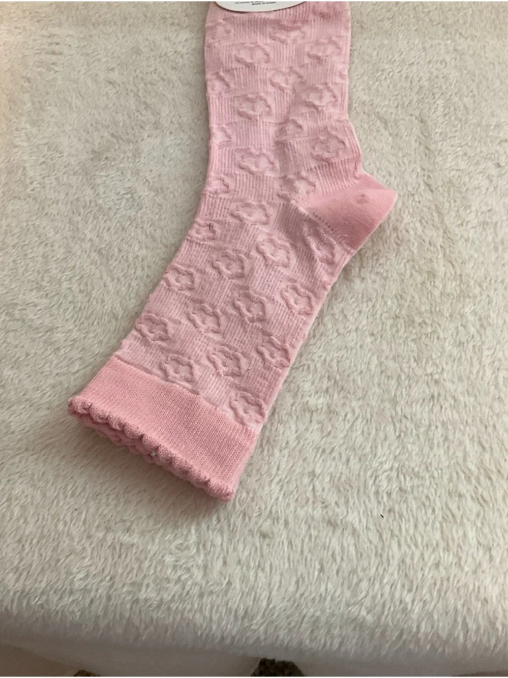 Pink Patterned Women's Socks - Picture 4 of 4